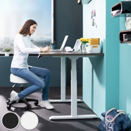 tectake Werner Black Swivel Desk Stool - Size: 63 x 48 x 48cm - Wilko - thumbnail 7