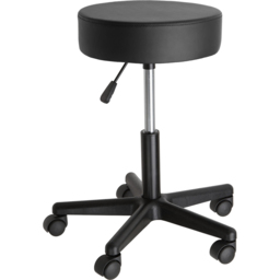 tectake Werner Black Swivel Desk Stool - Size: 63 x 48 x 48cm - Wilko - thumbnail 3