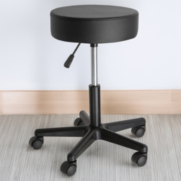 tectake Werner Black Swivel Desk Stool - Size: 63 x 48 x 48cm - Wilko - thumbnail 1