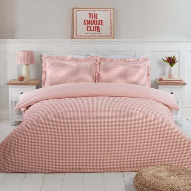 Josette Frill Duvet Set Pink King - Wilko - image 1