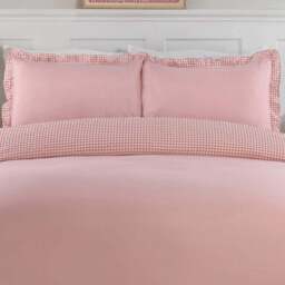 Josette Frill Duvet Set Pink King - Wilko - thumbnail 7
