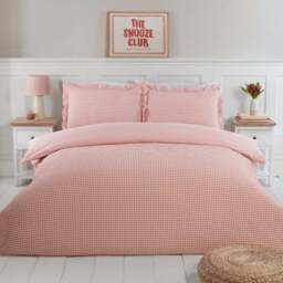 Josette Frill Duvet Set Pink King - Wilko - thumbnail 1