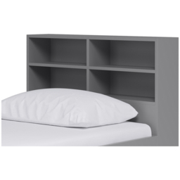 Kudl Single 2 Door 2 Shelf Grey Low Cabin Bed with Bookcase Headboard - Wilko - thumbnail 4