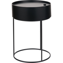 Pacific Lifestyle Hugo Black Wood Veneer and Black Metal Storage Table - Wilko - thumbnail 3