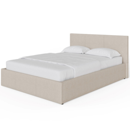 GFW Small Double Natural Hopsack Fabric End Lift Ottoman Bed with Bonnell Mattress - Cream - Wilko - thumbnail 4