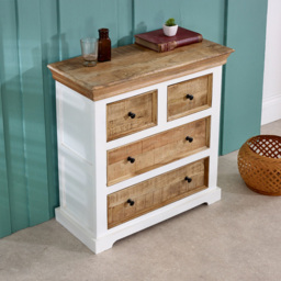Brooklyn Alfie 4 Drawer Solid Mango Wood Chest Of Drawers - Brown - Wilko - thumbnail 7