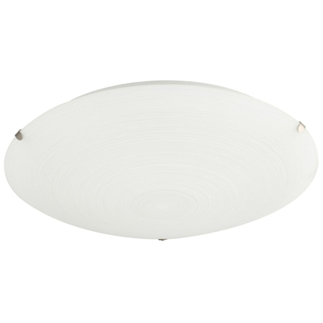 Happy Homewares Frosted White Flush Glass Ceiling Light Fitting - Size: 8 x 25 x 25cm - Wilko - image 1