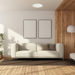 Happy Homewares Frosted White Flush Glass Ceiling Light Fitting - Size: 8 x 25 x 25cm - Wilko - thumbnail 3