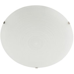Happy Homewares Frosted White Flush Glass Ceiling Light Fitting - Size: 8 x 25 x 25cm - Wilko - thumbnail 4
