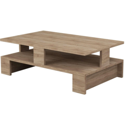 Decortie Mansu Single Shelf Oak Modern Coffee Table - Size: 27.5 x 80 x 50cm - Cream - Wilko - thumbnail 3