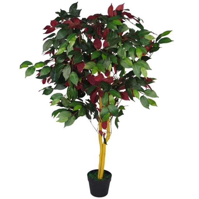 Leaf Capensia Ficus Artificial Tree in Pot 120cm - Size: 120 x 60 x 60cm - Green - Wilko - image 1