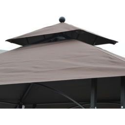 Outsunny 2.5 x 1.5m Black and Coffee BBQ Gazebo Canopy - Size: 2 x 3m - Brown - Wilko - thumbnail 4