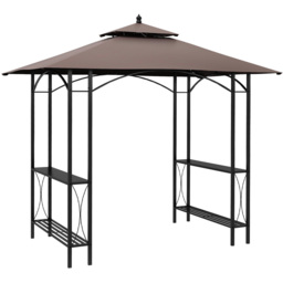 Outsunny 2.5 x 1.5m Black and Coffee BBQ Gazebo Canopy - Size: 2 x 3m - Brown - Wilko - thumbnail 3