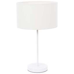 ValueLights Charlie Drum Shade White Table Lamp and Bulb - Size: 35 x 25 x 25cm - Wilko - thumbnail 1