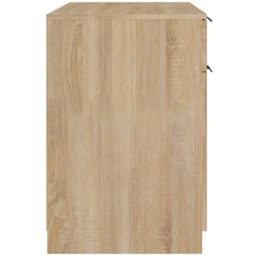 vidaXL Single Door Single Drawer Computer Desk Sonoma Oak - Size: 75 x 100 x 50cm - Brown - Wilko - thumbnail 6