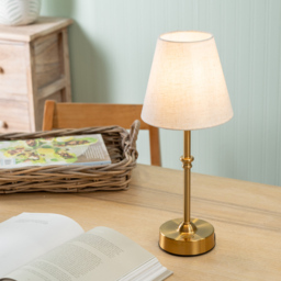 ValueLights Lowe Rechargeable LED Portable Table Lamp - Gold - Wilko - thumbnail 3