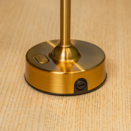 ValueLights Lowe Rechargeable LED Portable Table Lamp - Gold - Wilko - thumbnail 5