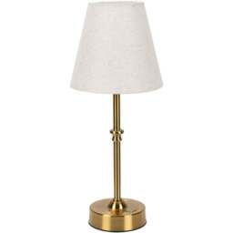 ValueLights Lowe Rechargeable LED Portable Table Lamp - Gold - Wilko - thumbnail 1
