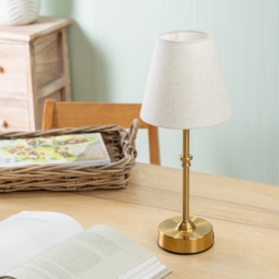 ValueLights Lowe Rechargeable LED Portable Table Lamp - Gold - Wilko - thumbnail 6
