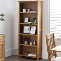 Julian Bowen Mallory 5 Shelf Tall Bookcase - Brown - Wilko - thumbnail 1