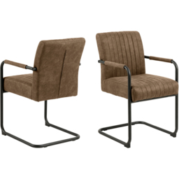 Florence Adele Set of 2 Light Brown Fabric Dining Chairs - Furniture To Go - Wilko - thumbnail 5