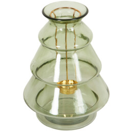 Christmas Tree Glass Tealight Holder and Vase - Green - Size: 17 x 25 x 17 cm - Wilko - thumbnail 3