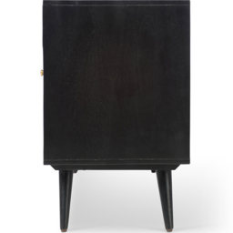 Desser Manhattan 3 Door Black Rattan and Mango Wood Sideboard - Size: 45 x 145 x 70cm - Multi - Wilko - thumbnail 5