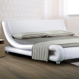 Brooklyn Italian Designer King Size Black and White Faux Leather Bed Frame - Multi - Wilko - thumbnail 3