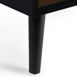 Julian Bowen Alba 4 Drawer Walnut Oak and Matt Black Wide Chest of Drawers - Multi - Wilko - thumbnail 6