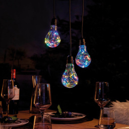 Luxform LED Apollo 3 Drop Bulbs Pendant Light - Size: 16 x 8 x 8cm - Clear - Wilko - thumbnail 3