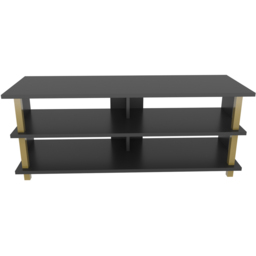 Decorotika Pueblo 4 Open Shelf Gold and Anthracite Wide TV Unit - Size: 47 x 120 x 45cm - Multi - Wilko - thumbnail 4