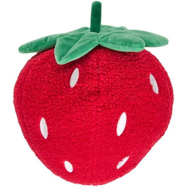 Strawberry 3D Cushion - Red - Size: 27 x 29 x 27 cm - Wilko - image 1