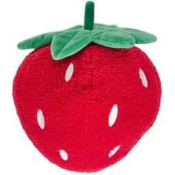 Strawberry 3D Cushion - Red - Size: 27 x 29 x 27 cm - Wilko