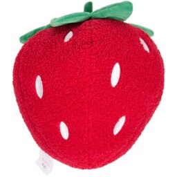 Strawberry 3D Cushion - Red - Size: 27 x 29 x 27 cm - Wilko - thumbnail 3