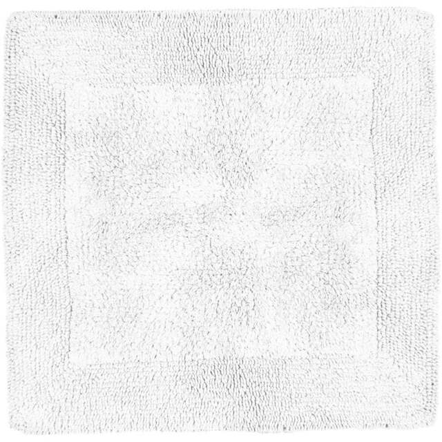 Allure Bath Fashions Elegance White Reversible Square Bath Mat 55 x 55cm - Size: 53 x 55cm - Wilko - image 1