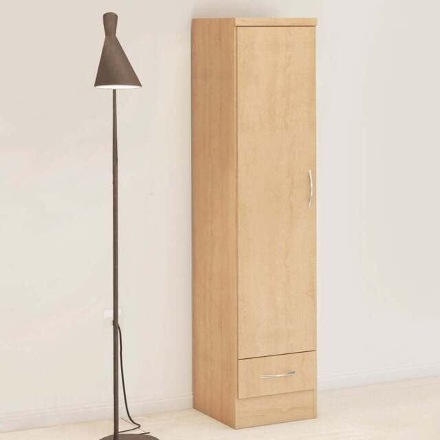 Seconique Nevada Single Door Single Drawer Sonoma Oak Wardrobe - Size: Single Door, Single Drawer - Brown - Wilko - image 1