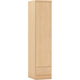 Seconique Nevada Single Door Single Drawer Sonoma Oak Wardrobe - Size: Single Door, Single Drawer - Brown - Wilko - thumbnail 5