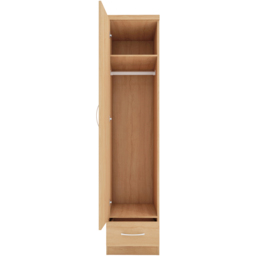 Seconique Nevada Single Door Single Drawer Sonoma Oak Wardrobe - Size: Single Door, Single Drawer - Brown - Wilko - thumbnail 7