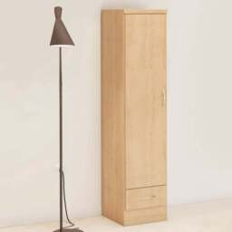 Seconique Nevada Single Door Single Drawer Sonoma Oak Wardrobe - Size: Single Door, Single Drawer - Brown - Wilko - thumbnail 1