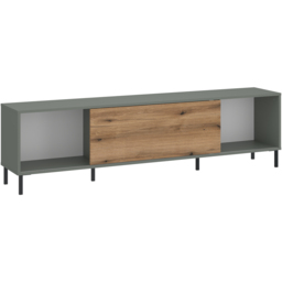 Furniture To Go Darwin Single Sliding Door Green TV Cabinet - Wilko - thumbnail 3