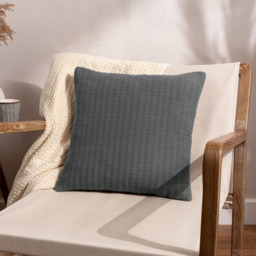 Yard Hush Dusk Cotton Linear Cushion - Size: 45 x 45 cm - Multi - Yard Living - Wilko - thumbnail 3