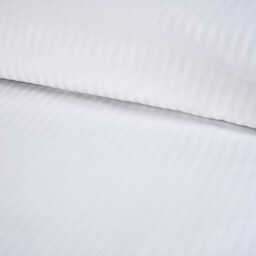 Pimlico Satin Stripe Duvet Set - White/King - Wilko - thumbnail 5