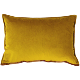 Paoletti Delano Ochre and Blush Velvet Jacquard Cushion - Size: 60 x 40cm - Multi - Wilko - thumbnail 4