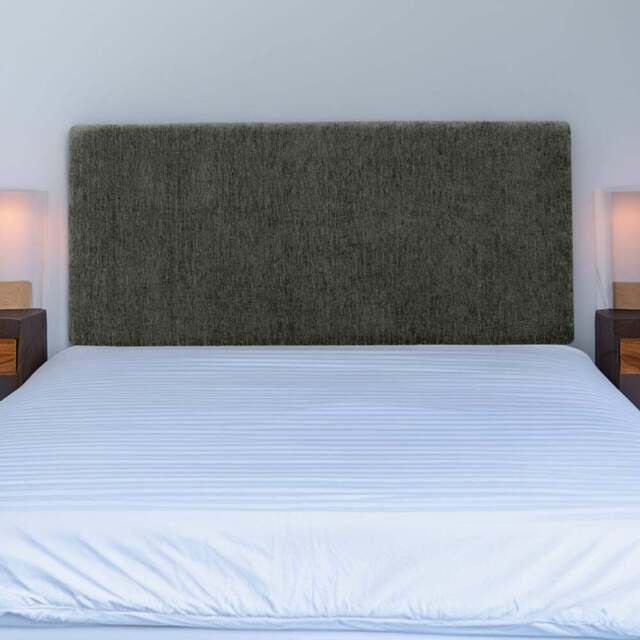 Bedmaster Valencia Super King Size Charcoal Chenille Plain Headboard - Grey - Wilko - image 1