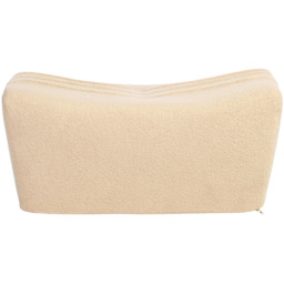 Desser Furniture Latte Boucle Fabric Cosy Pouffe Footstool - Size: 39.0 cm x 83.0 cm x 65.0 cmcm - Cream - Wilko - thumbnail 4