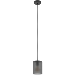EGLO Colomera Black Steel and Grey Glass Pendant Light - Size: 110 x 15 x 110cm - Wilko - thumbnail 1