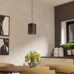 EGLO Colomera Black Steel and Grey Glass Pendant Light - Size: 110 x 15 x 110cm - Wilko - thumbnail 5