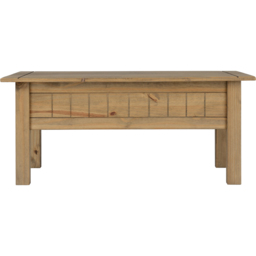 Seconique Panama Single Drawer Natural Wax Coffee Table - Size: 60 x 100 x 44cm - Brown - Wilko - thumbnail 6