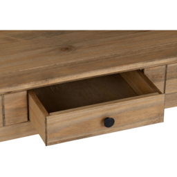 Seconique Panama Single Drawer Natural Wax Coffee Table - Size: 60 x 100 x 44cm - Brown - Wilko - thumbnail 7