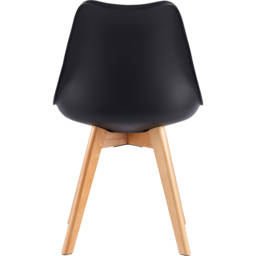 Eva Set of 6 Black Padded Dining Chairs - MCC - Wilko - thumbnail 6